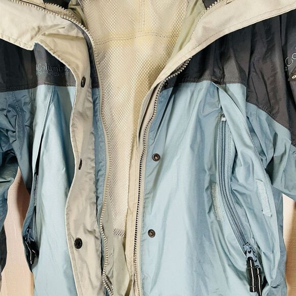 Columbia Omnitech Jacket Women's Small Blue Packaway Hood - Picture 12 of 16